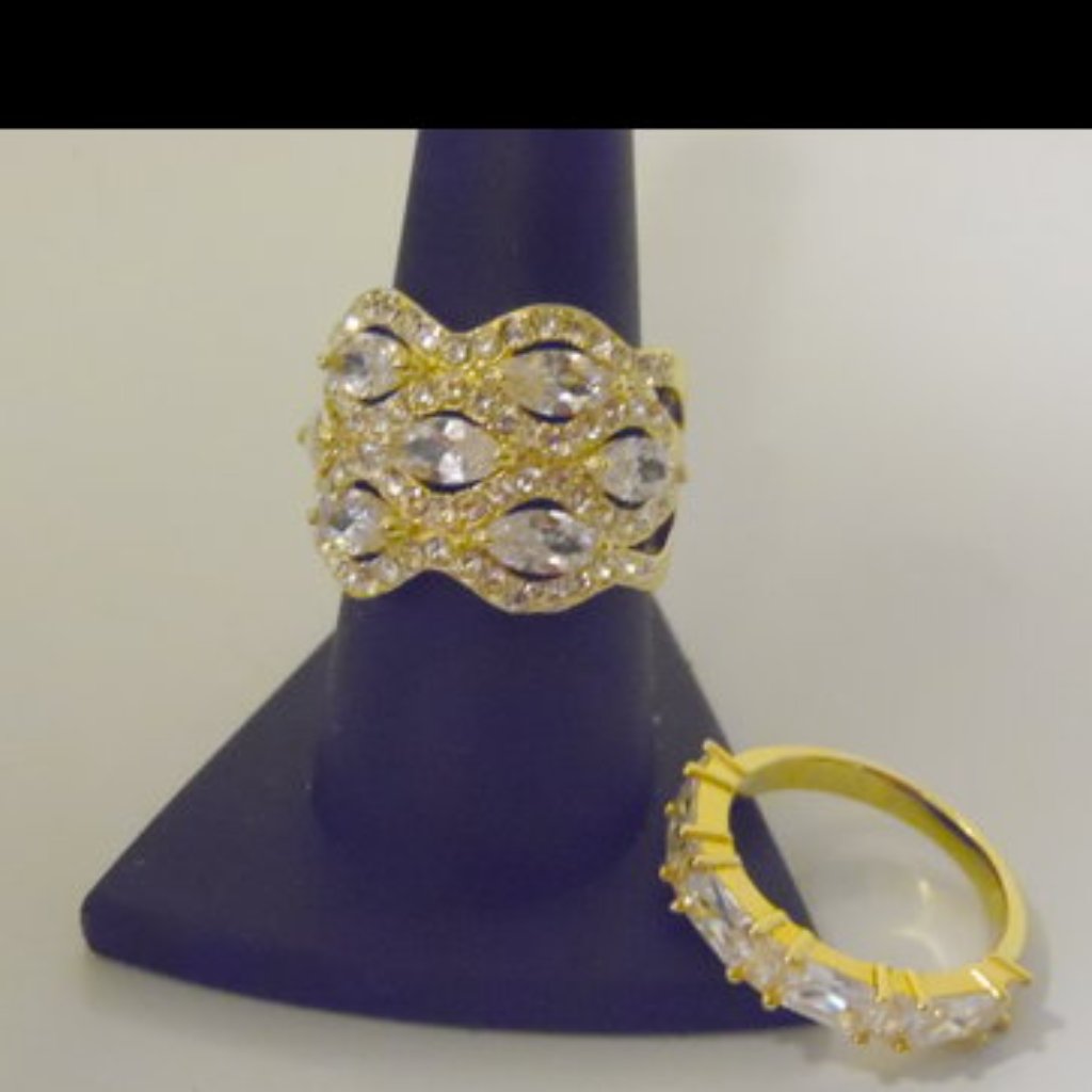 Joan Boyce Ooo Lala Cz And Pave Wave Crystal Ring Eternity Band Size 9 42$